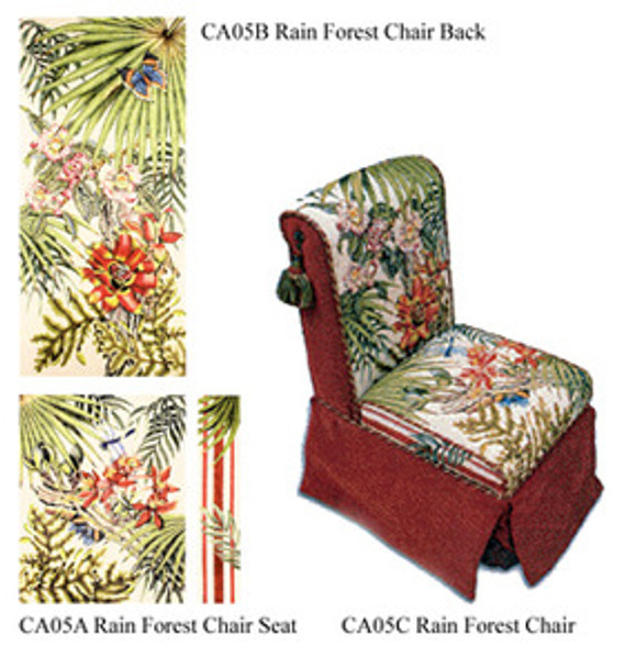 CA05A Seat canvas only 22.5 x 18,13g Rainforest Trubey Designs