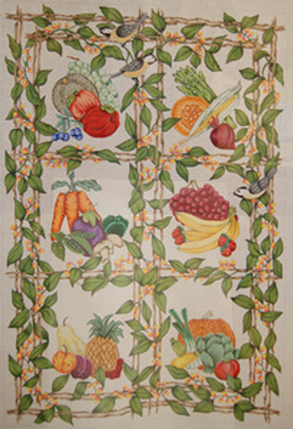 R020 Fruits & Vegetables Rug 42 x 27 13g RUG Trubey Designs