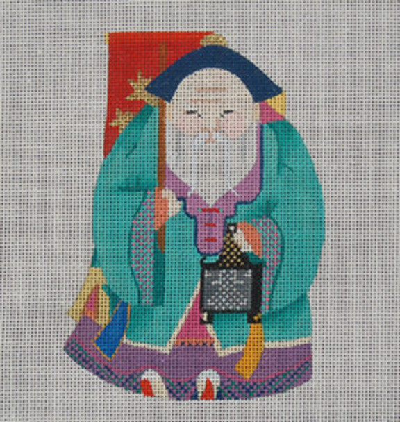 ED-670A Dede's Needleworks Chinese New Year Santa front only, 3½ x 5, 18g