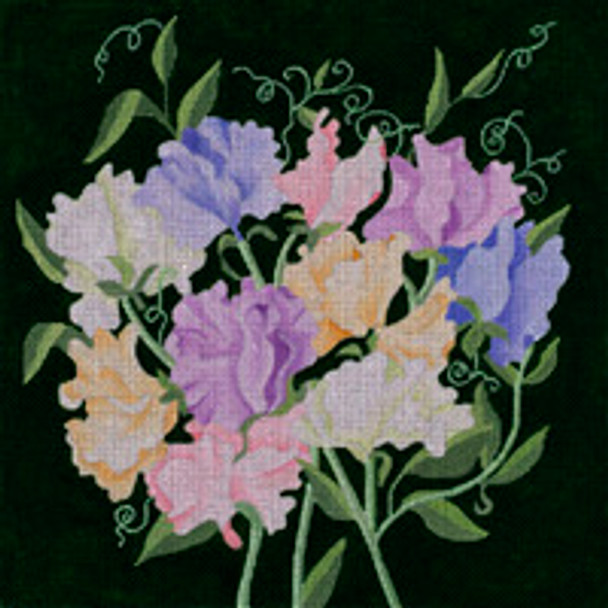 ED-8992 Dede's Needleworks Giant Sweet Peas 14 x 14, 13g