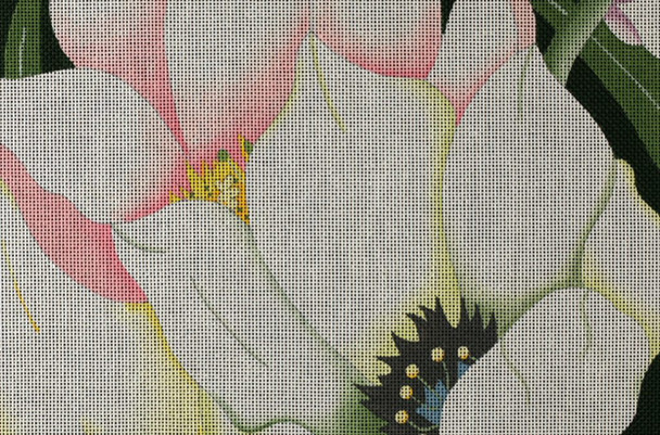 ED-8887 Dede's Needleworks Giant White Tulip 14 x 14 13 Mesh