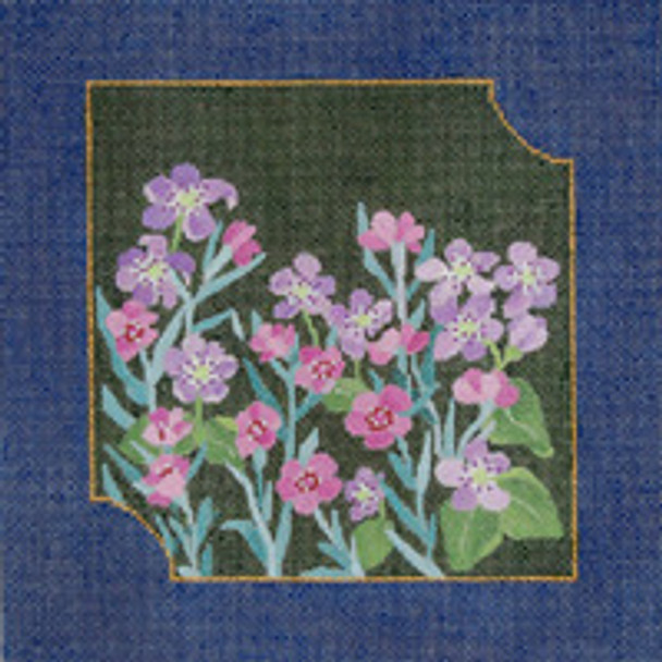 ED-18071G Dede's Needleworks Dianthus & Hepatica 8 x 8, 18g