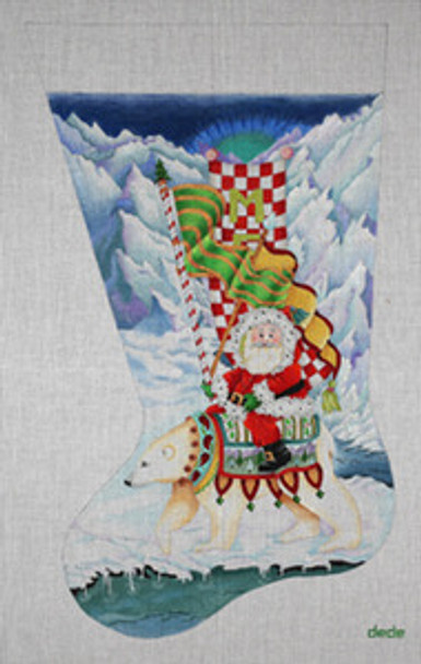 ED-18048 Dede's Needleworks Polar Santa Stocking 15 x 24, 18g