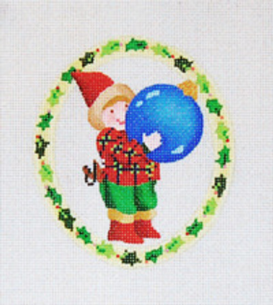 ED-17005A  Holly Babies 4 x 4½, 18g  Dede's Needleworks
