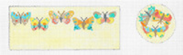 ED-17064 Dede's Needleworks Butterflies Pincushion 18g 3” x 6” rolled