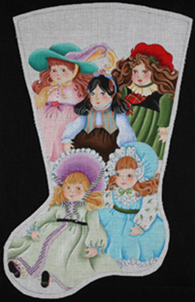 ED-1326 Vintage Doll Stocking 15 x 24, 18g Dede's Needleworks