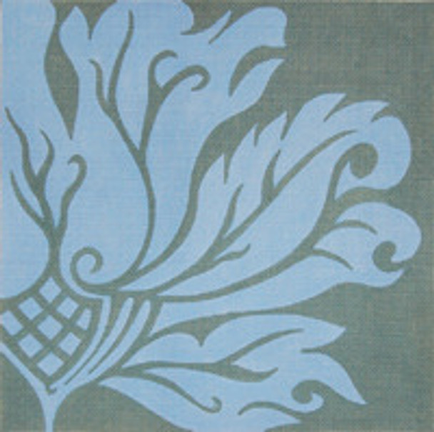 PS12-4 Machelle Somerville Flora  Gray/Blue 12 x 12, 16g