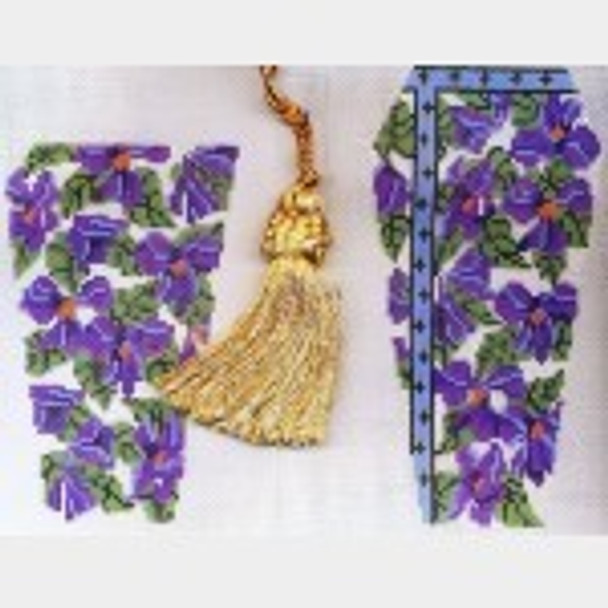 Wg11715 Violets Study in Ivory 3 1/4  X 5     18 ct Whimsy And Grace ScisSOR CASE 