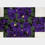Wg11628B-13 Violets Black 13 count 13 3/4 X 9 3/4   13 ct Whimsy And Grace BRICK COVER 