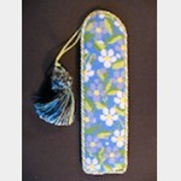 Wg11863 Navy Forget-Me-Not Bookmark 1 3/4 X 7   18 ct Whimsy And Grace BOOKMARK 