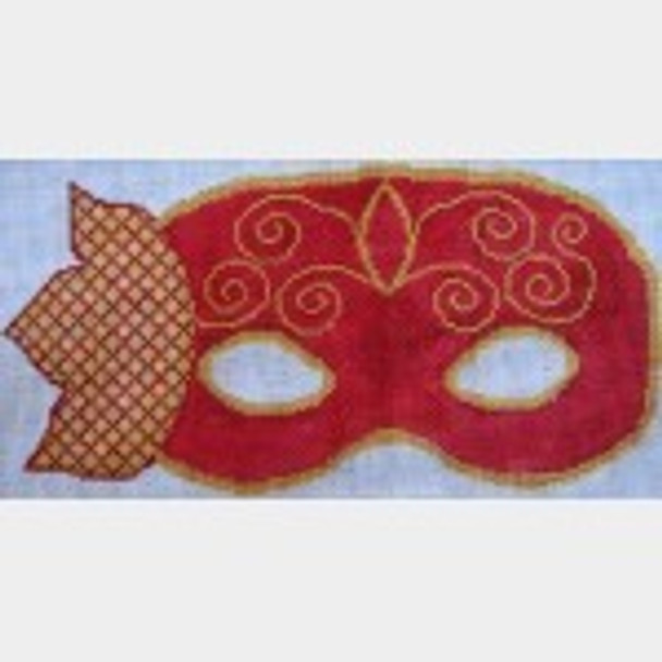 Wg12403 Dulcina (Crimson & gold) 18 ct Whimsy And Grace Masquerade Mask 
