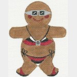 Wg11744 Lady Swimmer 5 1/2x 4 1/2  18 ct. Whimsy And Grace ORNAMENT 