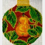 Wg12227 Pear Reflection 3 1/4" round 18 ct Whimsy And Grace CHRISTMAS REFLECTION