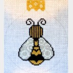 Wg12240 Bee Reflection 3 1/4" round 18 ct Whimsy And Grace CHRISTMAS REFLECTION