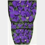 Wg11605P 3 pc Violets Purse - black 7 X 10  X 1 1/2  18 ct Whimsy And Grace Purse 