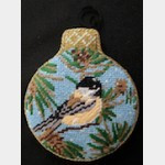 Wg12238 Chickadee Reflection 3 1/4" round 18 ct Whimsy And Grace CHRISTMAS REFLECTION