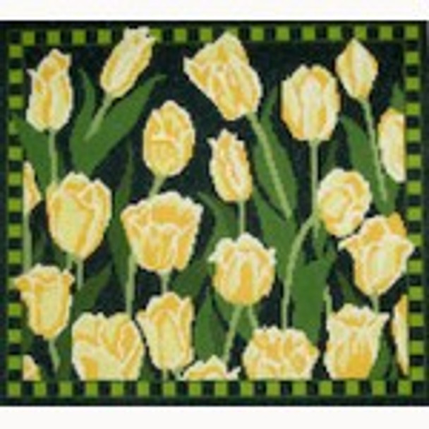 Wg12013 Yellow Tulips 10.75 X 12.25   13 ct Whimsy And Grace 