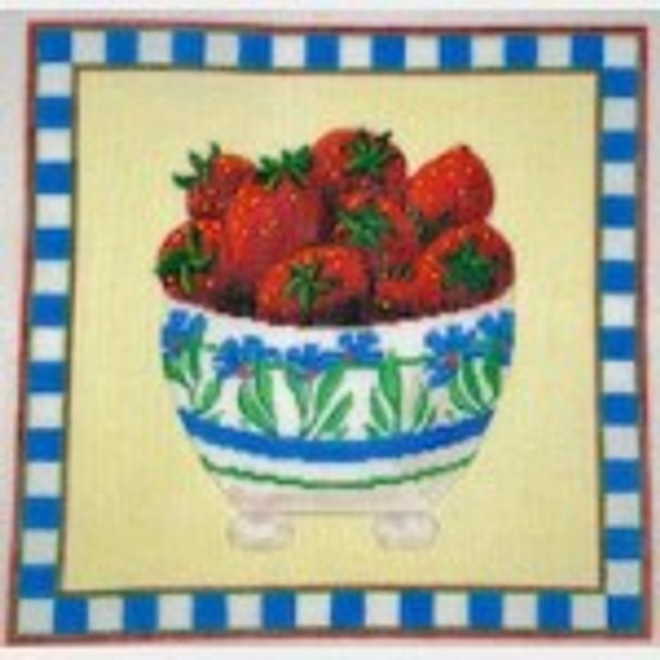 Wg11194 Just a bowl of - Strawberries  9 1/2 sq 18 ct Whimsy And Grace