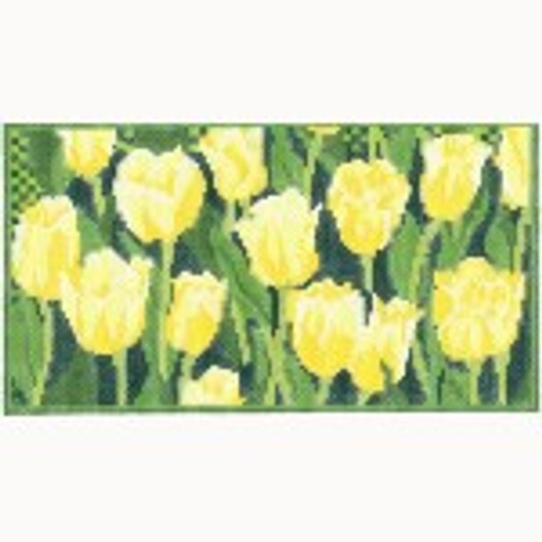 Wg12004N Yellow Tulips Needle Case 7 1/2 X 4   18 ct Whimsy And Grace