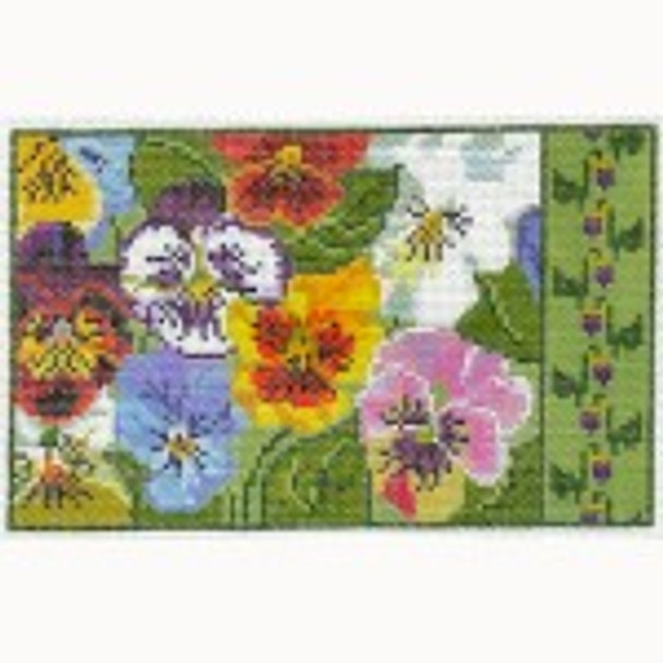 Wg11661N Pansy Needle Case 5X5 18ct Whimsy And Grace NEEDLE CASE