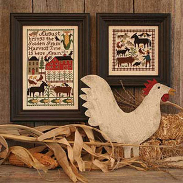 August by Prairie Schooler, The barn-144 x 90 farmer- 81 x 81 12-1212