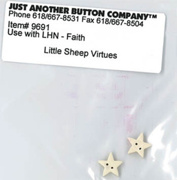 Just Another Button Company Little Sheep Virtues-Faith Button Pk