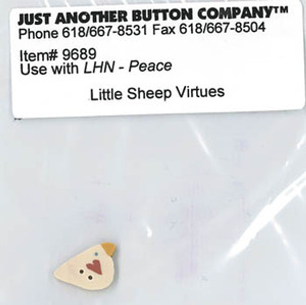 Just Another Button Company Little Sheep Virtues 3-Peace Button (9689)