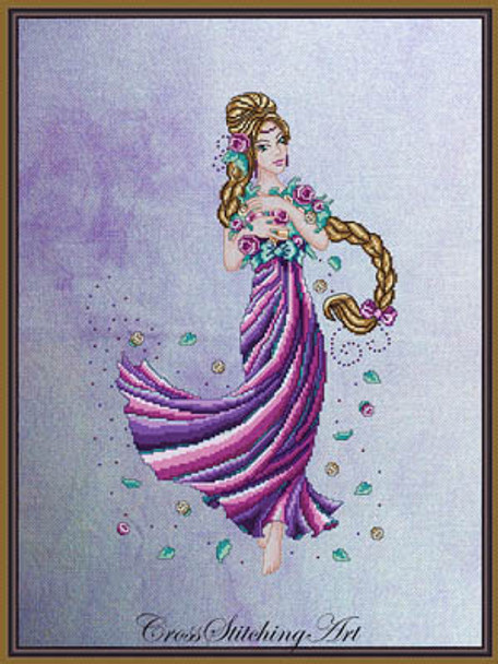 Rapunzel 131w x 204h Cross Stitching Art  16-1777