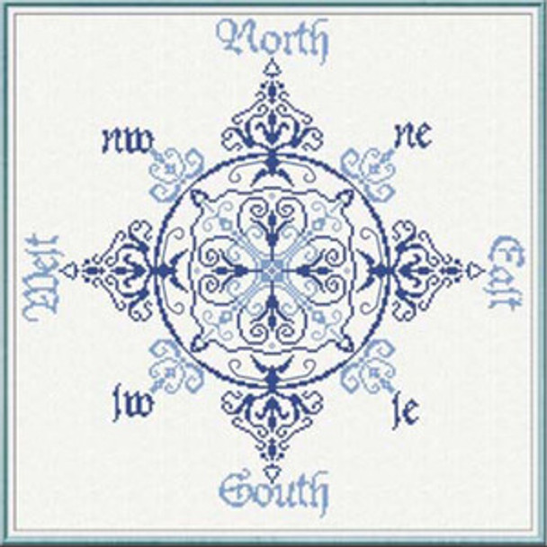 AAN227 North, East, South, West Alessandra Adelaide Needleworks Counted Cross Stitch Pattern