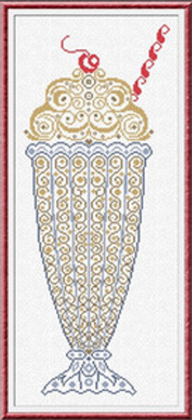 AAN198 Milk Shake 93w x 237h Alessandra Adelaide Needleworks Counted Cross Stitch Pattern