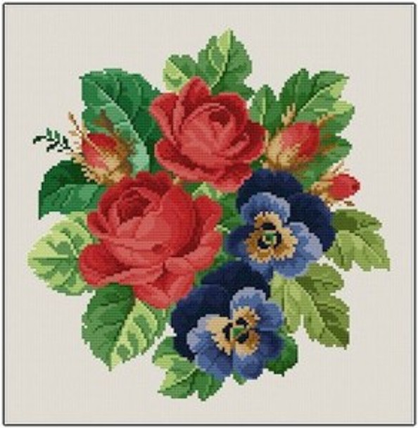 EMS017 Ellen Maurer-Stroh Roses & Pansies