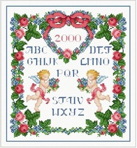EMS069 Ellen Maurer-Stroh Sampler - Forget-Me-Not