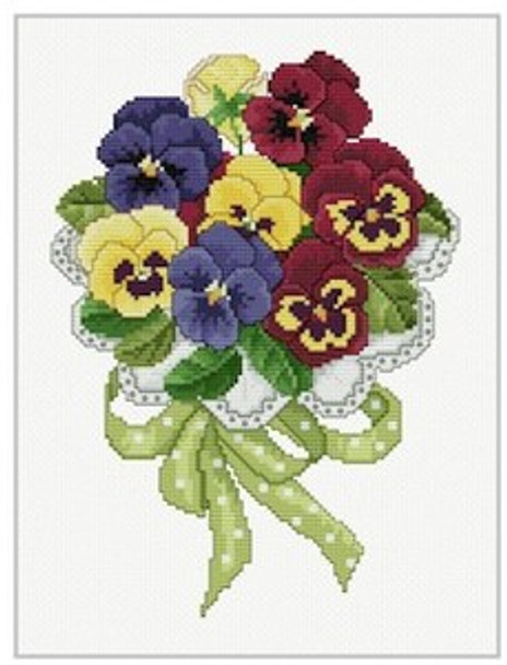 EMS037 Ellen Maurer-Stroh Pansy Bouquet