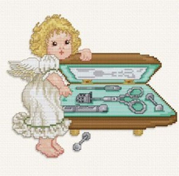 EMA004 Ellen Maurer-Stroh Stitching Angel with Sewing Set