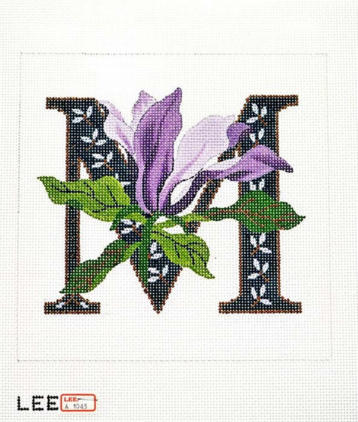 AO1043 Lee's Needle Arts Letter M-Magnolia - 7"x7" -  Mesh