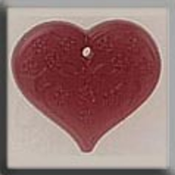 12114 Mill Hill Glass Treasure Medium Floral Embossed Heart Rose