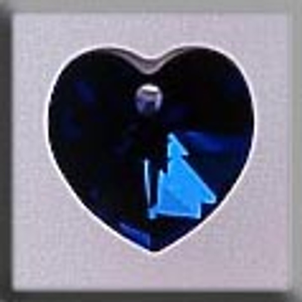 13041 Mill Hill Glass Treasure Small Heart Bermuda Blue