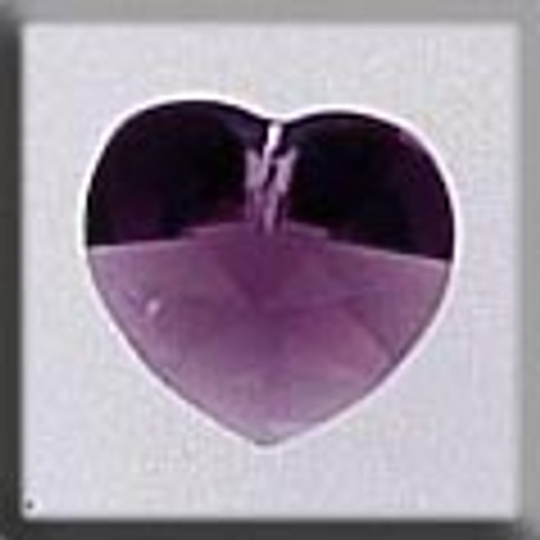 13037 Mill Hill Glass Treasure Small Heart Amethyst