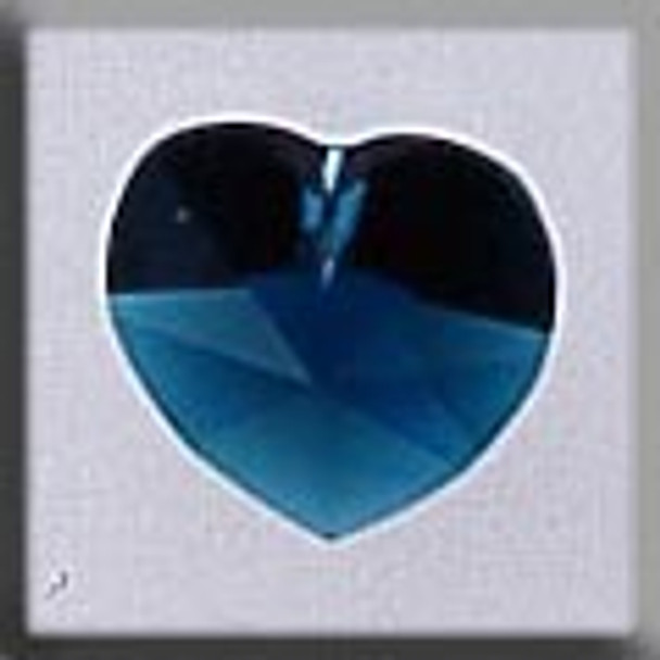 13039 Mill Hill Glass Treasure Small Heart Emerald