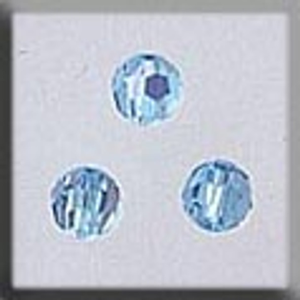 13014 Mill Hill Glass Treasure Round Bead Aquamarine AB