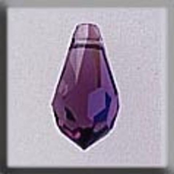 13052 Mill Hill Glass Treasure Very Small Teardrop Amethyst AB
