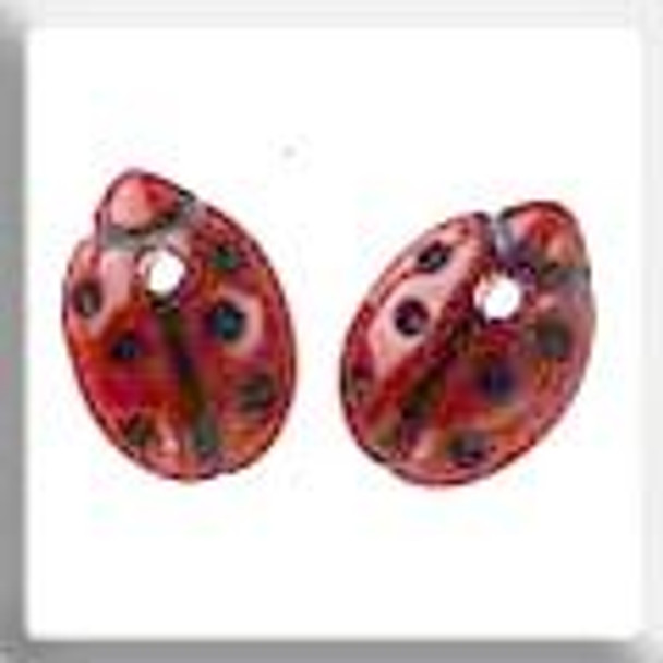 12159 Mill Hill Glass Treasure Ladybug Red