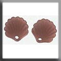 12244 Mill Hill Glass Treasure Scallop Shell Matte Dark Rosaline