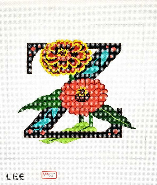 AO1056 Lee's Needle Arts Letter Z-Zinnia - 7"x7" - 16 Mesh