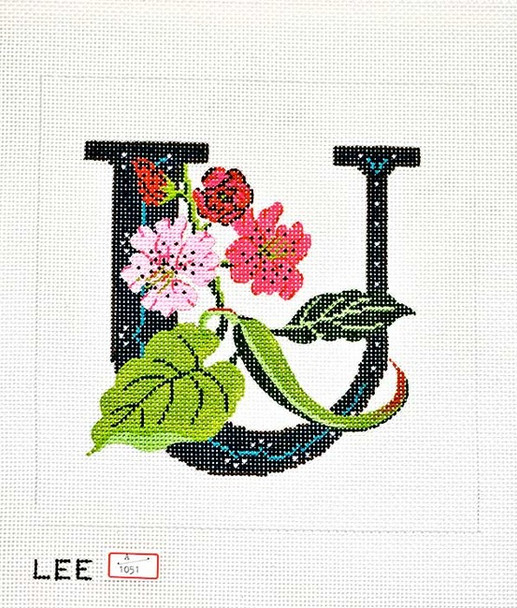 AO1051 Lee's Needle Arts Letter U-Unicorn - 7"x7" - 16 Mesh