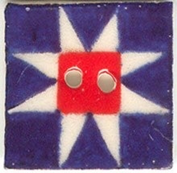 87001 Patriotic Ohio Star; 3/4" x 3/4" Jim Shore Collection