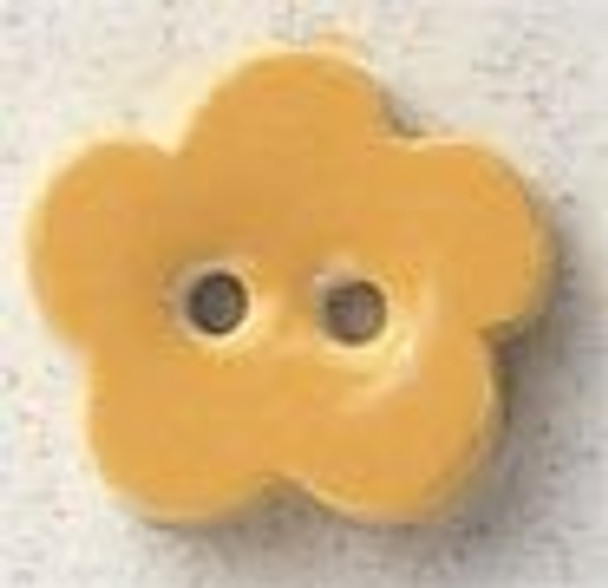 86334 Mill Hill Ceramic Hand Painted Button Yellow Posy; 1/2"x1/2"