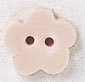 86388 Mill Hill Ceramic Hand Painted Button Pale Peach Posy Flower With Matte Finish; 1/2" x 1/2"