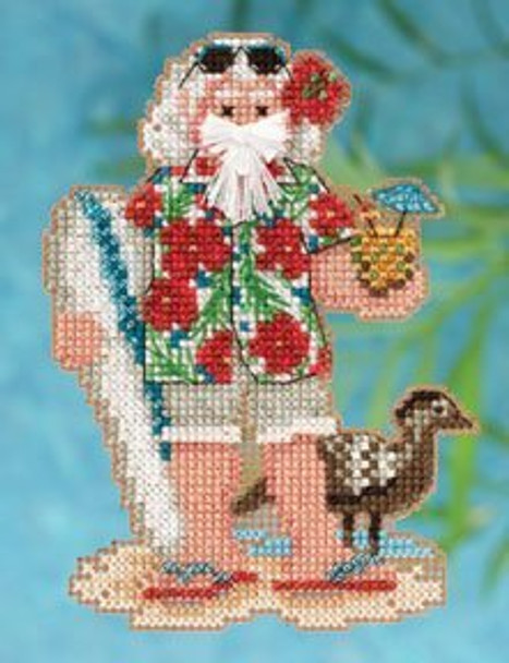 MH202301 Mill Hill Santa Ornament Kit Hawaii Santa (2012)