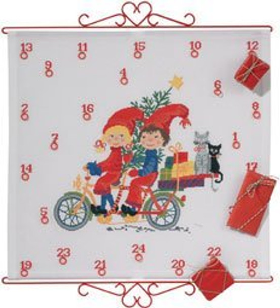 77084304 Eva Rosenstand Kit Advent Calendar 22" x 21"; Aida; 14ct